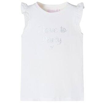 Kindershirt met mouwen met ruches 92 wit 1
