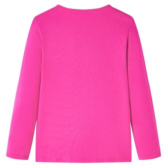 Kindershirt met lange mouwen 116 donkerroze 2