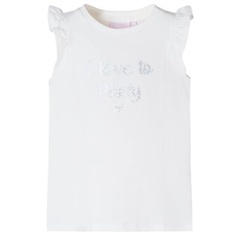 Kindershirt met mouwen met ruches 140 wit 1