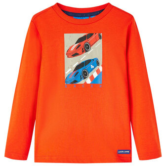 Kindershirt met lange mouwen 128 felroranje 1