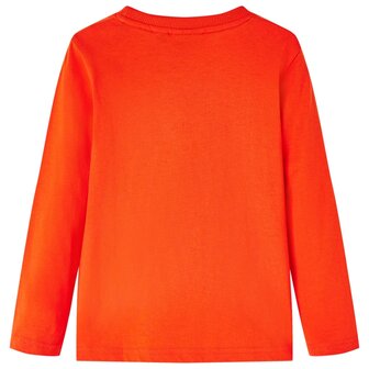Kindershirt met lange mouwen 128 felroranje 2