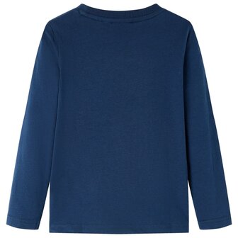 Kindershirt met lange mouwen 92 marineblauw 2