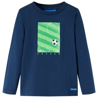 Kindershirt met lange mouwen 116 marineblauw 1