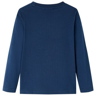 Kindershirt met lange mouwen 116 marineblauw 2