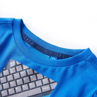 Kindershirt met lange mouwen 104 kobaltblauw 3