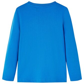 Kindershirt met lange mouwen 116 kobaltblauw 2
