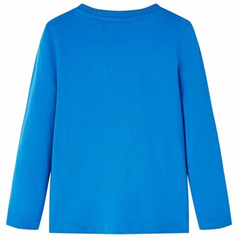 Kindershirt met lange mouwen 128 kobaltblauw 2