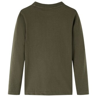 Kindershirt met lange mouwen 116 kakikleurig 2