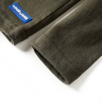 Kindershirt met lange mouwen 116 kakikleurig 6
