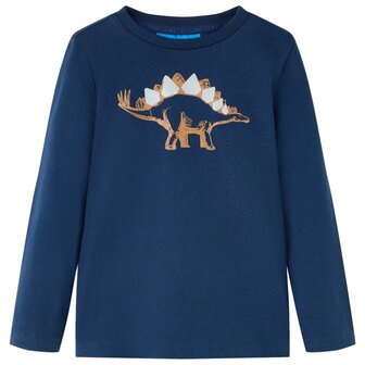 Kindershirt met lange mouwen 116 marineblauw 1