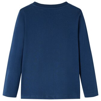 Kindershirt met lange mouwen 116 marineblauw 2