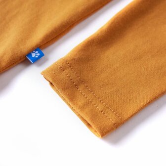 Kindershirt met lange mouwen 104 donkerokerkleurig 5