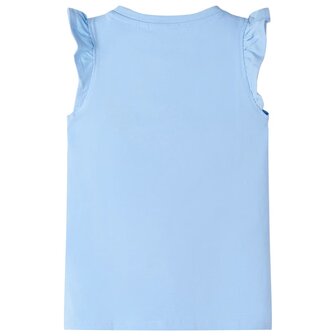 Kindershirt met ruches aan de mouwen 92 lichtblauw 2