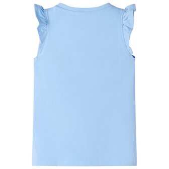 Kindershirt met ruches aan de mouwen 128 lichtblauw 2