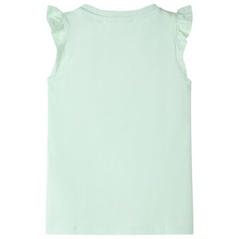 Kindershirt met ruches aan de mouwen 92 zachtgroen 2