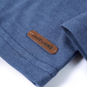 Kindershirt met lange mouwen 140 gem&ecirc;leerd blauw 5