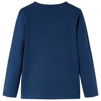 Kindershirt met lange mouwen 140 marineblauw 2
