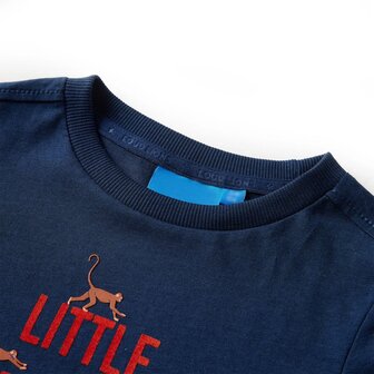 Kindershirt met lange mouwen 140 marineblauw 3