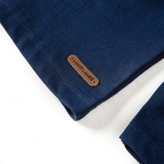 Kindershirt met lange mouwen 140 marineblauw 5