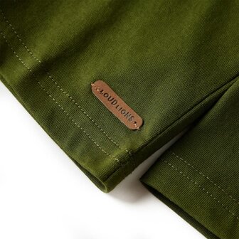 Kindershirt met lange mouwen 116 donkerkakikleurig 5
