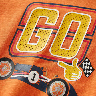 Kindershirt met lange mouwen 128 donkeroranje 4