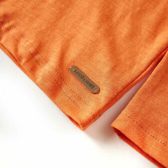 Kindershirt met lange mouwen 128 donkeroranje 5