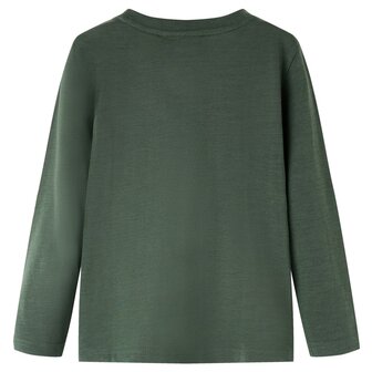 Kindershirt met lange mouwen 104 donkergroen 2