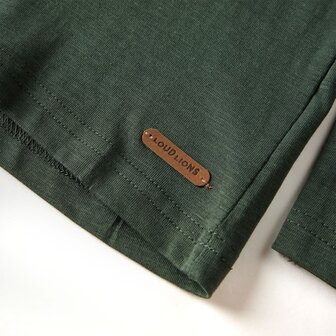 Kindershirt met lange mouwen 104 donkergroen 5