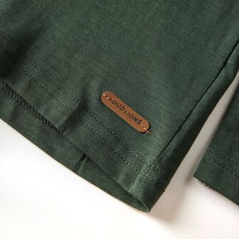 Kindershirt met lange mouwen 128 donkergroen 5