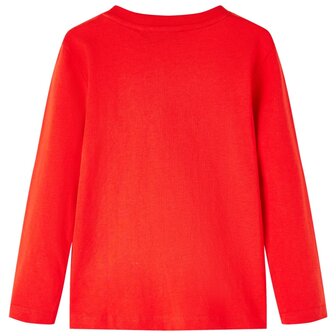 Kindershirt met lange mouwen 116 rood 2