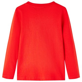 Kindershirt met lange mouwen 128 rood 2