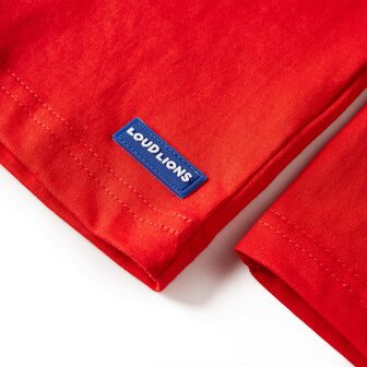 Kindershirt met lange mouwen 128 rood 5