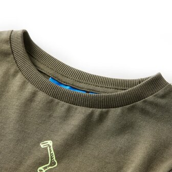 Kindershirt met lange mouwen 92 kakikleurig 3