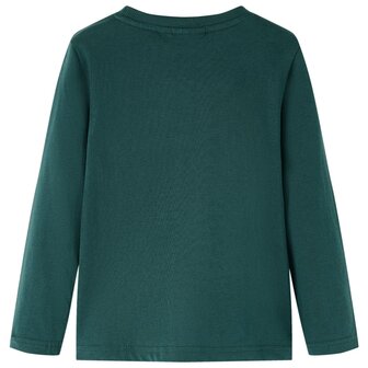 Kindershirt met lange mouwen 104 donkergroen 2
