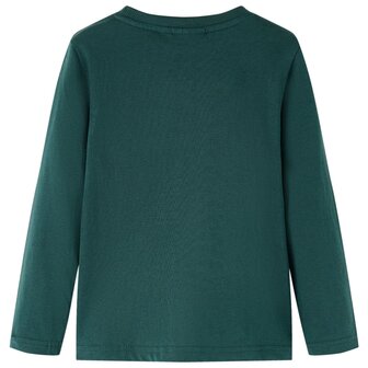 Kindershirt met lange mouwen 128 donkergroen 2