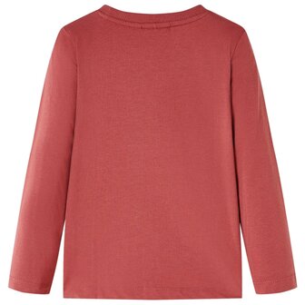 Kindershirt met lange mouwen 128 roodbruin 2