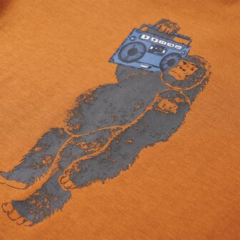 Kindershirt met lange mouwen 92 donkerokerkleurig 4