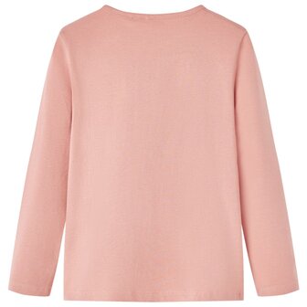 Kindershirt met lange mouwen 104 lichtroze 2