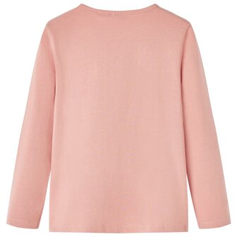 Kindershirt met lange mouwen 128 lichtroze 2