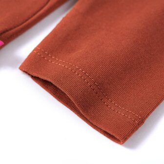 Kindershirt met lange mouwen 128 cognackleurig 5