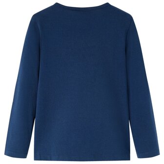 Kindershirt met lange mouwen 92 marineblauw 2