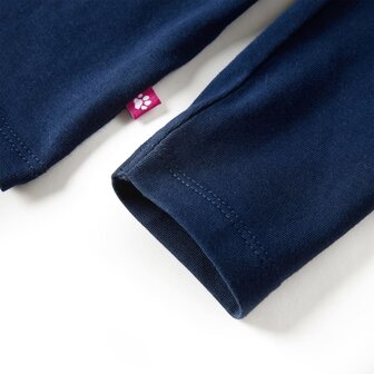 Kindershirt met lange mouwen 92 marineblauw 5