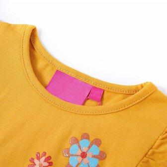 Kindershirt met lange mouwen 104 donkerokerkleurig 3