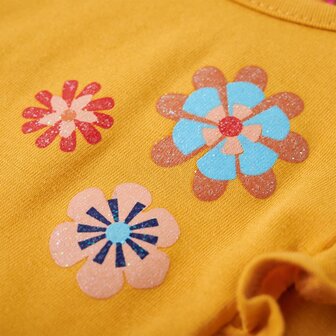 Kindershirt met lange mouwen 104 donkerokerkleurig 4