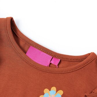 Kindershirt met lange mouwen 104 cognackleurig 3