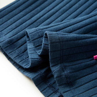 Kindershirt met lange mouwen geribd 92 marineblauw 6