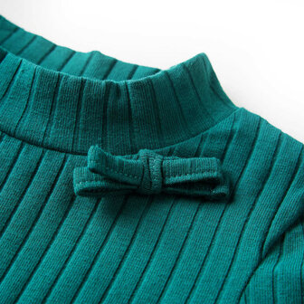 Kindershirt met lange mouwen geribd 92 donkergroen 4