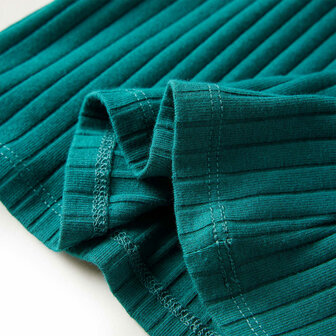 Kindershirt met lange mouwen geribd 92 donkergroen 6