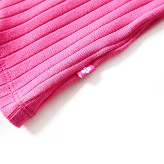 Kindershirt met lange mouwen geribd 92 felroze 5