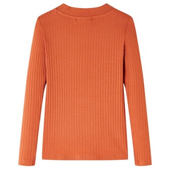 Kindershirt met lange mouwen 104 oranjebruin 2